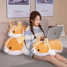 Kawaii 4060Cm Plush Corgi Toys Cushion Soft Animals Dogs Kids Brinquedo Stuffed Beautiful Corgi Dolls Hand Warmer Xmas Birthday Gift J220729