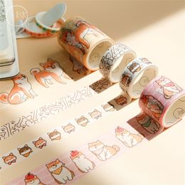 Mohamm 6PCS Shiba Inu Series Creative Cute Cartoon Animal Food Scrapbooking Washi Masking Tape Journal Diy Supplies Stationery T200229 2016