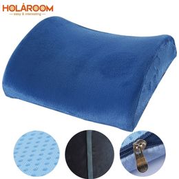 est High-Resilience Memory Foam Cushion Lumbar Back Support Cushion Relief Pillow for Office Home Car Travel Booster Seat 220402
