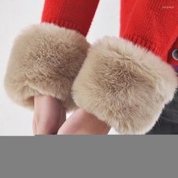 Elbow & Knee Pads Fashion Winter Warm Women's Faux Fur Wrist Warmer Slap On Cuffs Arm WarmerElbow ElbowElbow