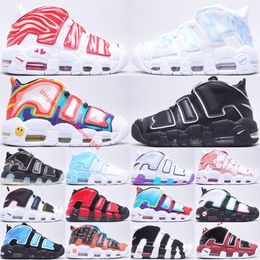 Uptempos 96 Erkek Kadın Basketbol Ayakkabıları Yeni Psişik Mavi Sevgililer Günü Ana Renkler Ticaret Kartları Çok Renkli UNC Açık Sneakers Boyut 36-45