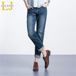 LEIJIJEANS Spring Plus Size Fashion Bleached Vintage Mid Waist Full Length Loose Boyfriend Jeans Stretch Jeans For Women LJ200808