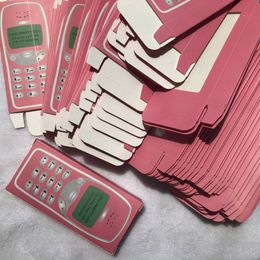 Eyelashes lash lashes rectangular card without tray Eyelash packing box A pair of packages Mobile phone with pink back