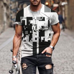 Men's T-Shirts Vintage Summer Cool T-Shirt For Men Colorful Short Sleeve Clothing Casual Oversized Streetwear Fashion Outdoor Male Tees&