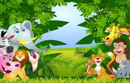 Custom 3d mural wallpapers Modern minimalist animal world green and refreshing 3D three-dimensional background wall