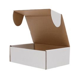 50 Corrugated Paper Boxes 6x4x2 "(15.2 * 10 * 5cm) White Outside and Yellow Inside 220420