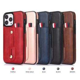 Card Slots Shockproof Phone Cases for Iphone 14 13 12 11 Pro Max XR XS X 7 8 Plus Samsung S21 S22 plus S23 Ultra A12 A42 A32 A33 A53 A73 5G PU Leather Kickstand Back Cover