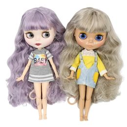 ICY DBS Blyth Doll 16 BJD Joint Body White Skin Tan Dark Matte Face Nude 30cm Anime Toy Girls Gift 220707