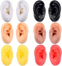 Ear Care Supply Soft Silicone Ear Model Flexible Mould for Piercing Practise Jewellery Display Rubber