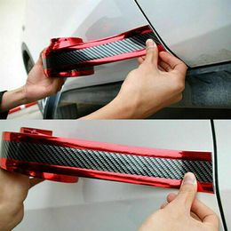 sticker for car bumper UK - Car Sticker Carbon Fiber Rubber Door Sill Bumper Strip Protectors Accessories183i