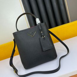 6A Eimertaschen für Damen, Saffiano-Rindsleder, Kordelzug, Schultertasche, Handtaschen, modische Buchstaben