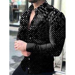 2022 di lusso di alta qualità moda uomo camicie camicia abbottonata casual designer plaid stampa manica lunga top abbigliamento uomo cardigan Y220516