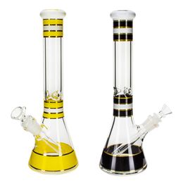 Vintage 14inch 7MM GLASS BONG Hookah Smoking Pipes can put customer LOGO by DHL UPS