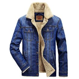 Mens Jackets Menswear 2022 Denim Jacket Cotton Casual Large Plush 66009a
