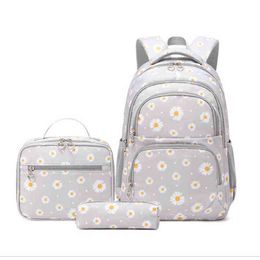 School Bags Zhierna 3 Pcs Set Children's Backpacks Bag for Girls Waterproof Lunchbox Child with Pencil Case 2022 220802