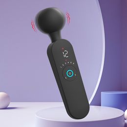Smart Heating AV Vibrator for Women with Digital Display G Spot Magic Wand Dildo Clitoris Stimulator sexy Toys Female Masturbator