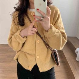 Solid Spring ly Patchwork Women Cardigans Fashion Slim Ladies Knitted Sweater Long Sleeve Buttons coat female 210427