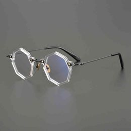 handmade plate multilateral frame, of China style spectacle frame, ultra light, can be equipped with myopia, but it is