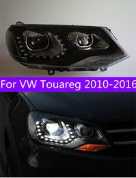 Head Lamp For VW Touareg 20 10-20 16 LED Fog Lights Day Running Light High Beam Bi Xenon Bulb Headlight Upgrade