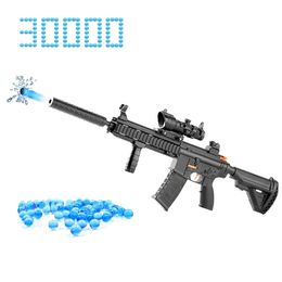 -Гель -бластерский пистолет M416 Ручная пластиковая разбрызгиббол водяной пистолет с 1000 гидрогел водяной бомб разбрызгивание игрушек для детей подарок 220719