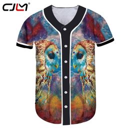 Plus Size Baseball Shirt Unisex Coloured Owl Design Oringinal Sample Drop Hip Hop Streetwear 220623