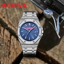 2022 Mens Sport Watch 42mm Quartz Movement Male Time Clock Watch Solid Fine Full Stainless Steel Band President Nice Wristwatch Stopwatch Bracelet