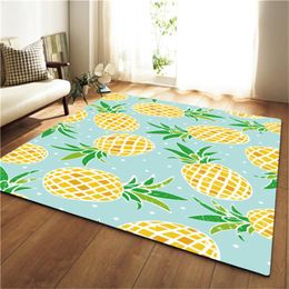 Carpets Pineapple Decor Ocean Carpet For Livingroom Rugs Anti-slip Washable Mat Bath Living Room Floor CarpetsCarpets