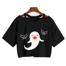 Genshin Impact T Shirt Women Game Graphic Tees Kawaii Tops Harajuku Cartoon Hu Tao Funny Keqing Female Tshirt 220611