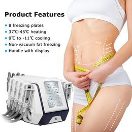 Double 4 Handles -9 Degree to 45 Degrees Imported Cooling Peliter Ice Pads Body Contouring Slimming Machine Fat Freezing Equipment