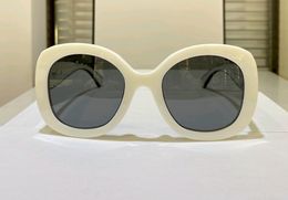Ovale Oversize-Sonnenbrille, weiß-graue Linse, Damen-Designer-Sonnenbrille, UV400-Schutzbrille mit Box