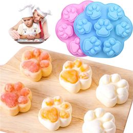 7 Grids Cute Cat Claw Silicone Cake Mold DIY Dessert Mold Home Baking Chocolate Mould Silicones Bakeware