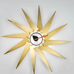 Wall Clocks Clock Nordic Nelson Turbine Creative Windmill Brass Battery Operated Quartz 77CM Slient Home Decor Living Room WatchWall