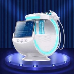 7 in 1 Hydra Machine Intelligent bule oxygen jet ultrasonic skin scrubber high frequency face skin care multi beauty machine