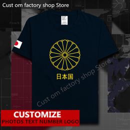 Japan t shirt Free Custom Jersey DIY Name Number 100 Cotton T shirts JPN Japanese country streetwear t shirt 220616
