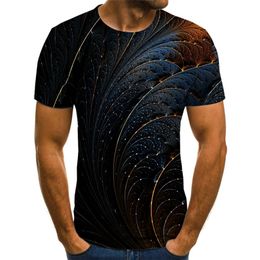 Microscopic Vision Men's T-Shirts Summer Casual Short-Sleeved Fashion 3D Round Neck Tops Trendy Streetwear 220509
