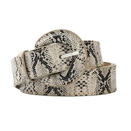 Belts 2.8cm Women Snake Leopard Print Black Formal Man Made PU Leather Belt Heart Female BelTBelts