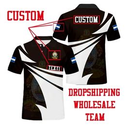 3D Print Custom Men s Polo Shirt Male Casual Summer Short Sleeve Name Country National Flag drop wholesale US Size 220616