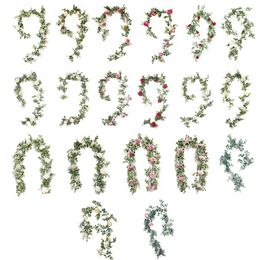 Decorative Flowers & Wreaths Fake Flower Vine Garland Artificial Plants Hanging Floral For El Wedding Home Party Wall Decorations Garden Roo