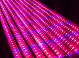 Led Grow Light Hydroponic Systems Bar 0.6M 0.9M 1.2M Strip t5 t8 Tubes Lamp Flowering More with Less Power Heat V Shape tube 10pcs/lot