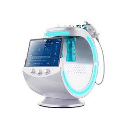 Ultrasound 7 in 1 Smart Blue Ice Plus Oxygen Hydra Machine Skin Analyze Treatment Water Peel Machines Blackhead Removal Equipment
