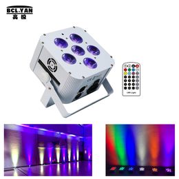 2021 Newest 6*18W RGBWA UV Wireless dmx led par lights / battery powered IR control uplights /DJ lighting