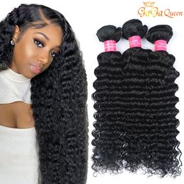 Peruvian Deep wave Virgin Hair Bundles Brazilian Malaysian Mongolian Virgin Hair Deep Curly Human Hair Extensions Natural Color