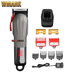 WMARK NG 115 Rechargeable Hair Clipper Cord cordless Trimmer Cutting machine With LED Battery Display 220712