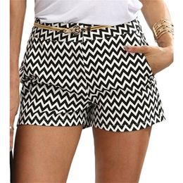 Bigsweety Fashion Plaid Shorts Woman Summer Black and White Mid Waist Casual Pocket Straight 220622