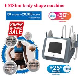 Professional 2 handles EMslim HIEMT body shaping machine 7Tesla EMS electromagnetic Muscle Stimulation fat burning beauty equipment