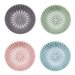 Household Cleaning Tools Hair Catcher Shower Durable Silicone Stopper Drain Covers Protector Easy to Install & Clean Suit for Bathroom Bathtub and Kitchen 4 Color