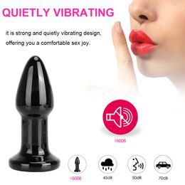 10 Modes Vibrators Glass Butt Plug Anal Massage sexy Toys For Couples Women Men Smooth Prostate Massager