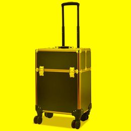 Suitcases Women Upgrade Trolley Cosmetic Case Suitcase On Wheels Nails Makeup Toolbox Men Multifunction Beauty Box Rolling LuggageSuitcases