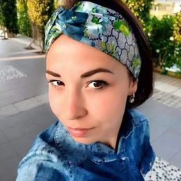 Designer 100% Silk Cross Headband Women Girl Elastic Hair bands Retro Turban Headwraps Gifts Flowers Hummingbird Orchid no box