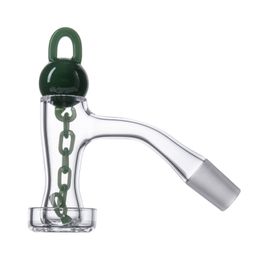 Terp Slurper Full Weld Bevelled Edge Bangers Smoking Accessories 10 14mm Male Joint 45 90 Degree With Glass Marble Chains Cap Quartz Banger Nails Tobacco Tools FWQB017